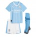 Manchester City Erling Haaland #9 Babykleding Thuisshirt Kinderen 2023-24 Korte Mouwen (+ korte broeken)